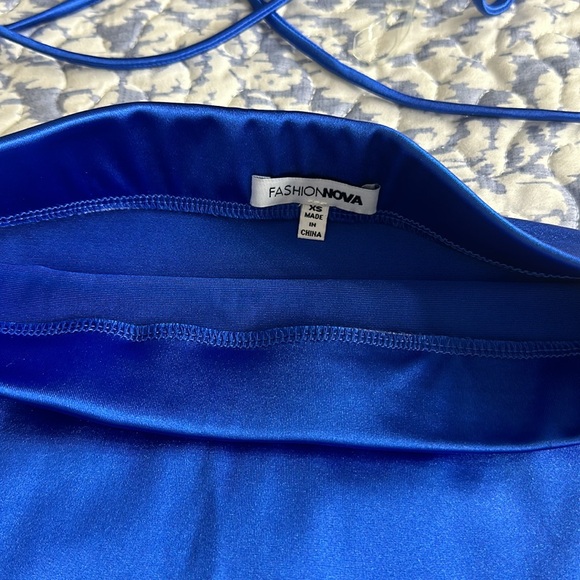 Fashion Nova Skirt Set Royal Blue - Picture 4 of 5